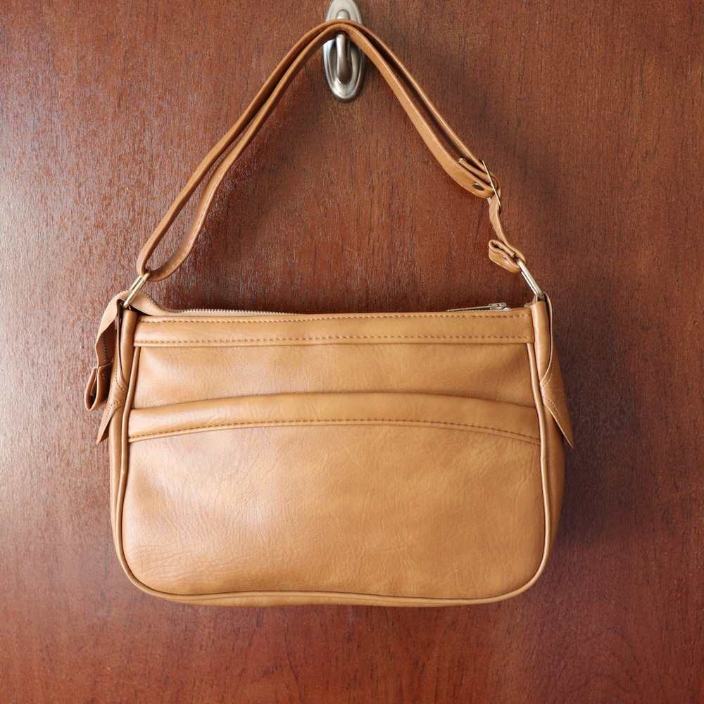 Brown Patchwork Leather Adjustable Shoulder Bag H… - image 4